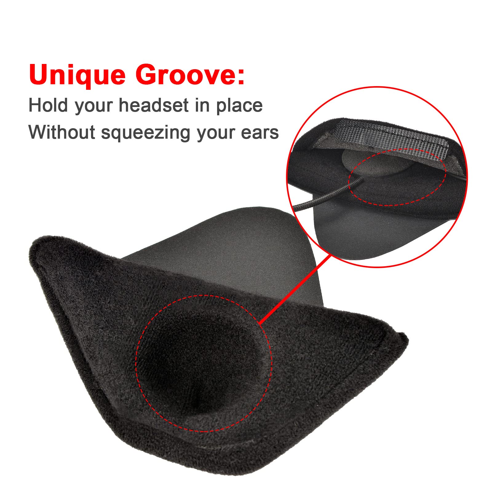 Iguerburn Half Helmet Ear Pads Speaker Pockets, Bluetooth Motorcycle Helmet Speakers Pouches 1/2 Helmet Accessories Ear Protection Reduce Wind Noise, 1 Pair